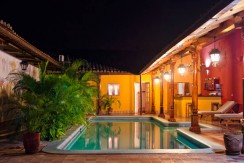 Granada, Nicaragua, colonial home with pool, at night – Best Places In The World To Retire – International Living